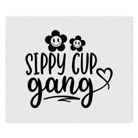2 x 'Sippy Cup Gang Baby Child Toddler Funny Quote' Microfibre Lens/Glasses Cleaning Cloths (LC00031425)