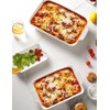 Ceramic Baking Dish Set, 3-Piece Casserole Dishes for Oven, Rectangular