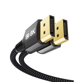Stouchi DisplayPort Cable 1.4, 8K 6.6FT DP Cable 32.4Gbps 8K@60Hz HBR3 4K@60Hz/144Hz/120Hz 5K@60Hz 1080P@240Hz Support FreeSync G-Sync HDR10 Display Port for Gaming Monitor Graphics Card