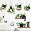 Fujitoya Wall Decor Cat Wall Sticker Plant Scandinavian Wall Decor