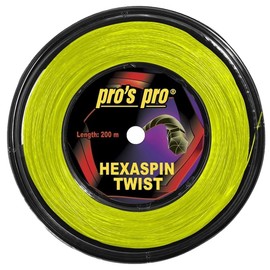 Generisch Hexaspin Twist Tennis String 1.25 mm with Spin 200 m Lime