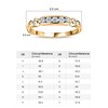 TJC Moissanite Seven Stone Ring for Women in Yellow Gold