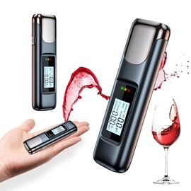 Portable Breathalyzer High Precision Alcohol Tester with LED Digital Display, Drunk Alarm Reminder Professional Alcohol Breathalyzer for Home or Party Use