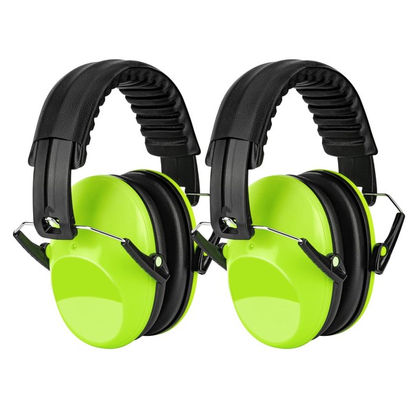 ShinePick Kids Protective Earmuffs, 2 Pack Foldable Hearing Protectors Adjustable
