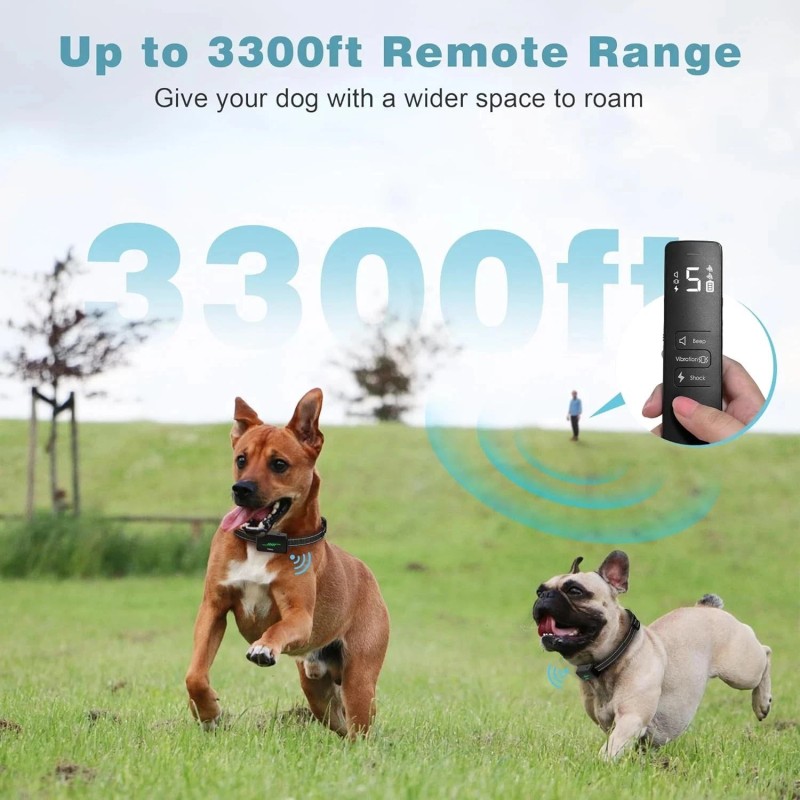 ERSINNO Dog Shock Collar 2 Dogs - with 3 Training