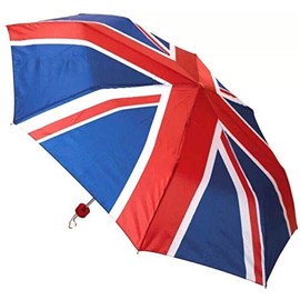 Union Jack Photogenic Tourist or General Commute Small Windproof Compact Umbrellas for Ladies and Men Unisex