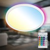 B.K.Licht - LED Ceiling Light Flat with Remote Control, RGBIC