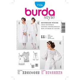 Burda B7156 - Cartamodello per Creare Costumi storici, 19 x 13 cm