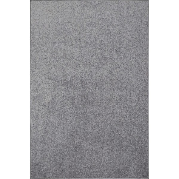 Ambiant Pet Friendly Solid Color Area Rugs Grey - 2' x 3'