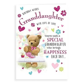 Regal Publishing Cute Birthday Card Granddaughter - 9 x 6 inches