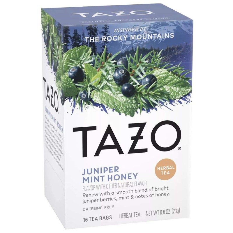 Tazo Herbal Juniper Mint Honey Tea 16 Count. Herbal tea