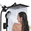 Shower Head,8”Rain Shower Head with Handheld Spray Combo and Adjustable