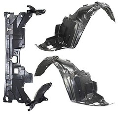 Parts N Go 2003-2007 Accord Sedan Fender Liner & Under Cover Splash Guard Driver & Passenger Side