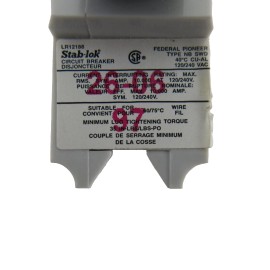 Federal Pioneer Circuit Breaker Federal Pioneer Type-NA 20 Amp Stab-Lok LR12188