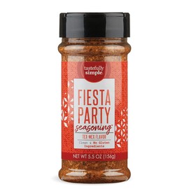 Tastefully Simple Fiesta Party Mexican Seasoning for Tacos, Fajitas, Enchiladas, Dips, and More, Clean, Keto, and Paleo, No MSG or Gluten Ingredients, 5.5 oz (Pack of 3)