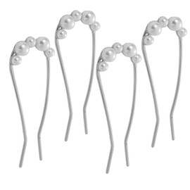 FOMIYES Metal Vintage French Hair Pin 4pcs u Shape Hair Sticks for Women Smooth Surface for Bun