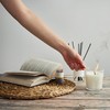 Decorative Ceramic Match Holder with Striker Pads - White &