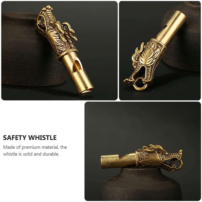 jojofuny 2pcs Sports Referee Training Whistle Metal Emergency Whistle Keychain