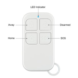 Wireless Remote Control working with YISEELE Wifi Alarm System (YX-700), White