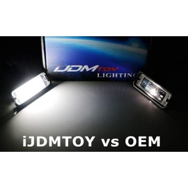 iJDMTOY OEM-Fit 3W Full LED License Plate Light Kit Compatible With Ford 2015-up Mustang, Powered by 18-SMD Xenon White LED