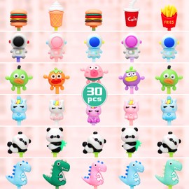 VICHOS Pack of 30 Shake & Go Neutral Pens for Office, School Supplies, Party Bags, Children's Birthday Parties 5 6 7 8 9 10 Years, Easter Gifts Small Items for Children