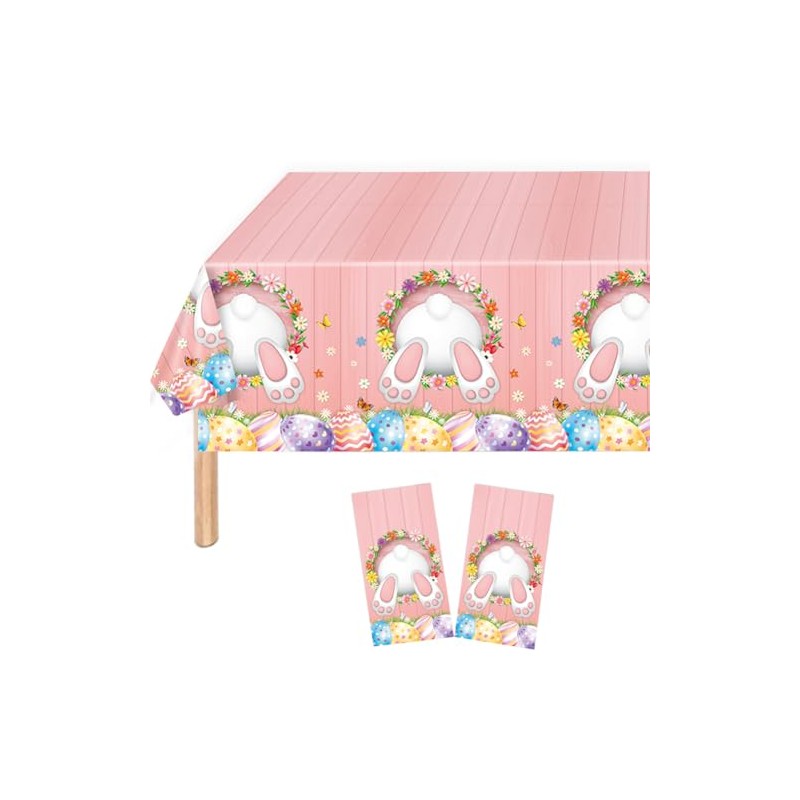 2 Pack Plastic Table Cloth Plastic Tablecloths Waterproof Plastic Table