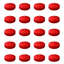 20 Pieces Red Floating Candles,1.5 Hour Burning Small Floating Candles Centerpiece for Special Night, Pool,Party,Christmas,Wedding,Cylinder Vases