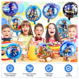 Luchild Balloons Soni Party Decorations for Girls Boys- Soni Party Birthday Decorations Foil Balloons Birthday Helium Balloons for Soni Kids Theme Happy Birthday Party Balloons Supplies Decorations