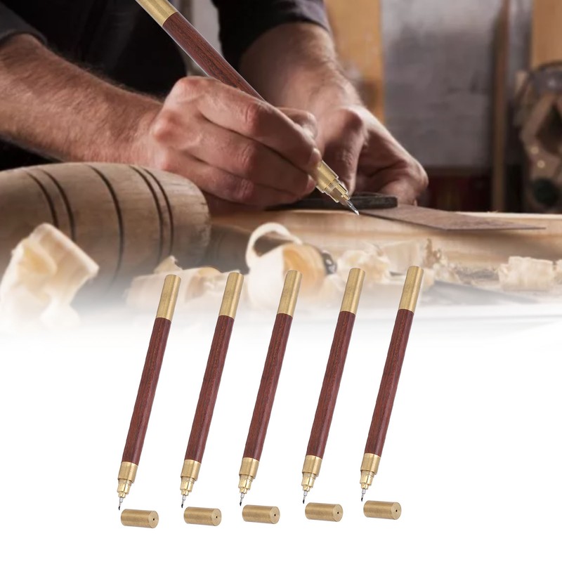 5PCS Portable Scriber Pen Carbide Tip Woodworking Pen for Marking