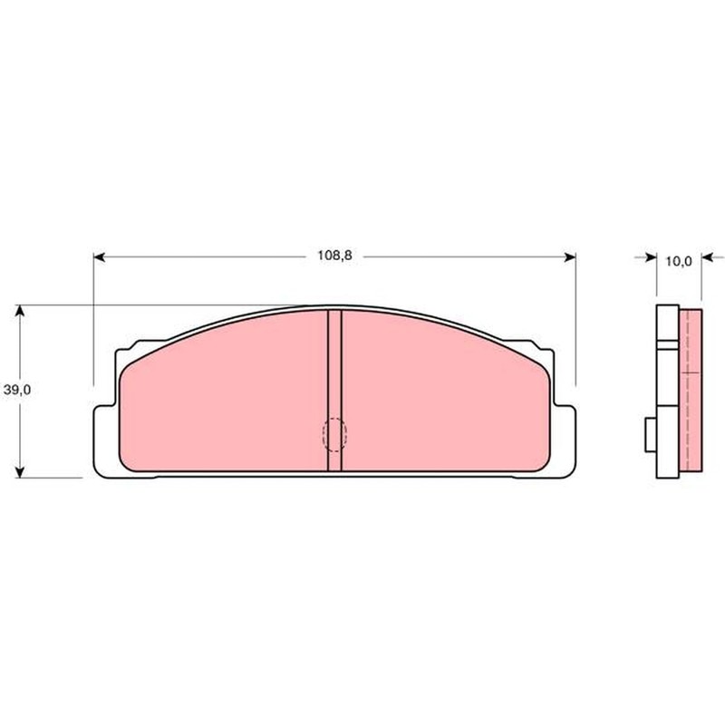 TRW GDB107 Brake Pad Set, Disc Brake - (4-Piece)