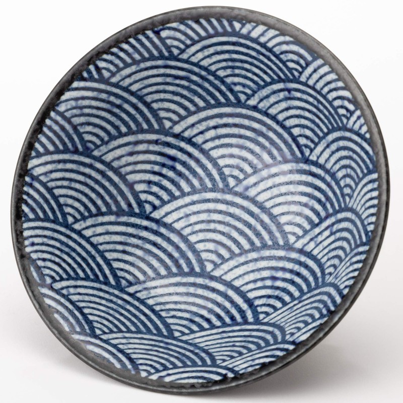 Mino W20243 Seigaiwa Edo Komon Flat Bowl
