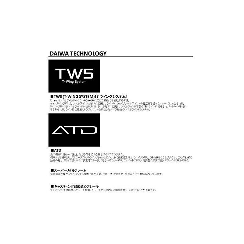 Daiwa Dual Axle Reel 18 Spartan TW 100HL (2018 Model)