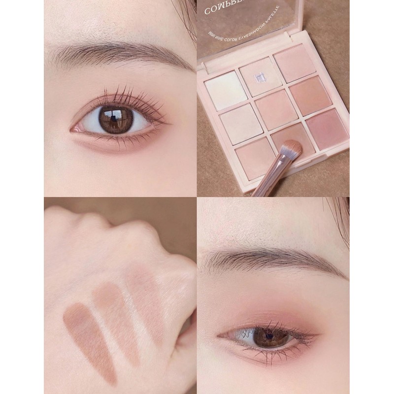 Erinde Matte Eyeshadow Palette - 9 Nude Tones, Long-Lasting Waterproof