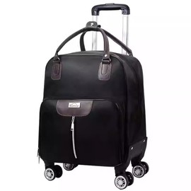 Rolling Laptop Bag, Lightweight Travel Trolley Luggage with 360° Spinner Wheels, Carry-On Wheeled Computer Tote