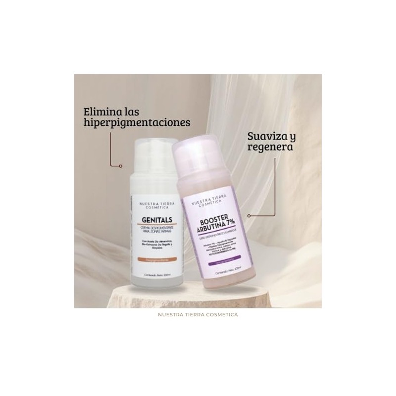 Nuestra Tierra Cosmética Kit Despigmentante para Zonas Íntimas, Crema Genitals