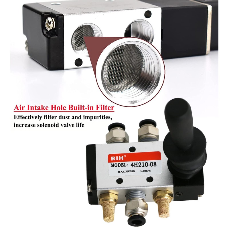 RIH 5 Way 2 Postion Air Hand Lever Operated Valve