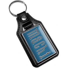 Brotherhood 1970 Compatible with Mach 1 Emblem Design Competition Blue Keychain Key Holder Key Ring For Men Heavy Duty Car Keyring For Men and Women