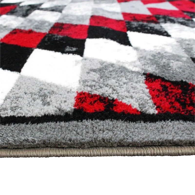 Flash Furniture Teagan 63.6" x 87.6" Diamond Olefin Fabric Area