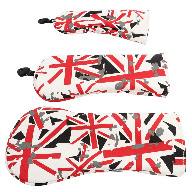 3Pcs Golf Club Head Cover Oxford Cloth British Flag Golf