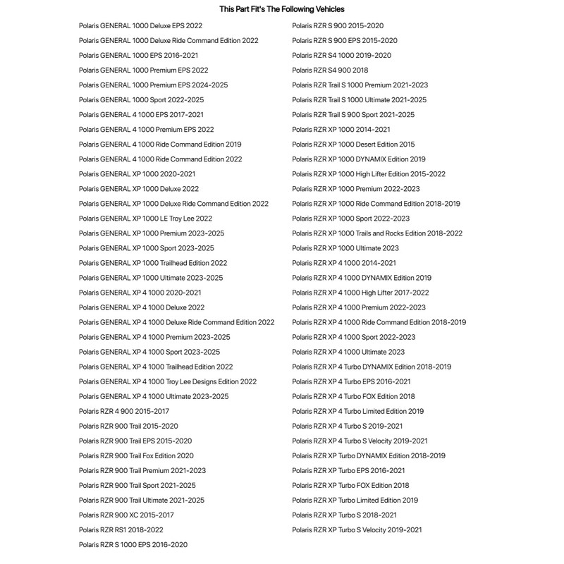 Tusk Floor Drain Plug For POLARIS GENERAL XP 4 1000