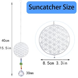 H&D Crystal Suncatcher, Tree of Life Window Decoration