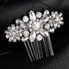 Hapibuy Crystal Wedding Hair Comb Side Bridal Hair Comb Flordal