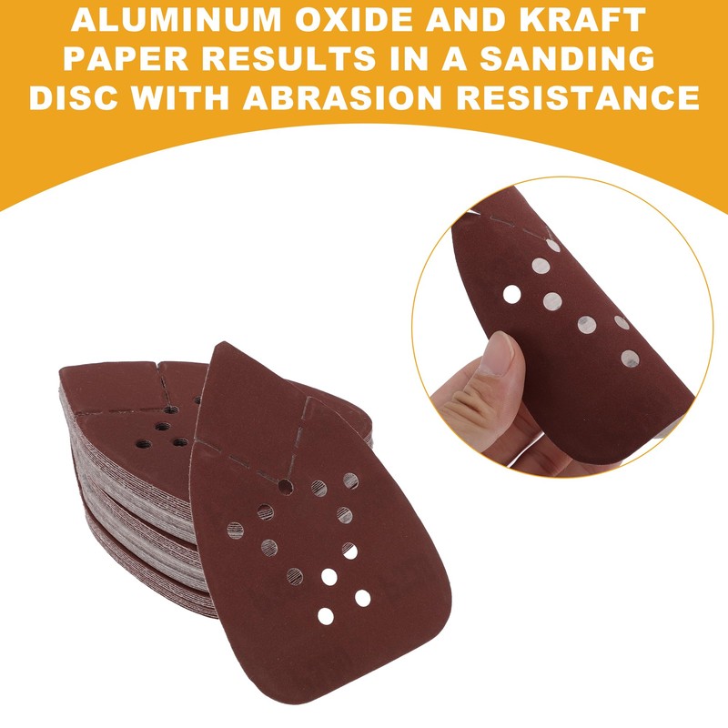 Partuto 50 Pcs 5.31"x3.86" 320 Grit Universal Sanding Discs -