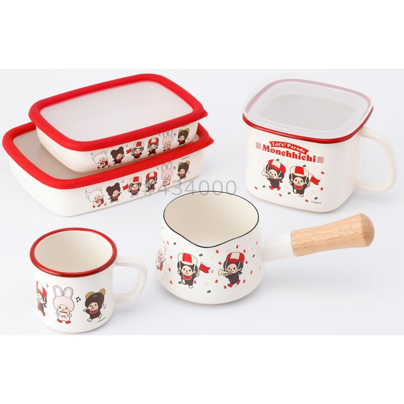 Fuji Hollow Monchhichi Shallow Type Square Container L 1.6L Lets!