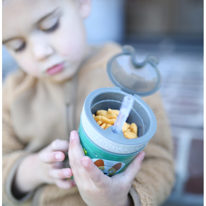 Nuby Vaso Snacknsip Antiderra 9 Oz