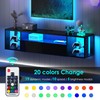 sogesfurniture 55'' Floating TV Stand Wall Mounted with Lights, Floating