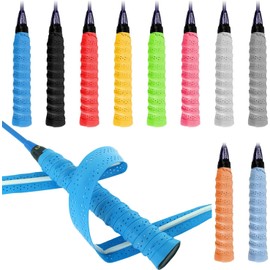 10 pcs Cinta de Agarre para Raqueta de Tenis，Bádminton Cinta Antideslizante，Overgrip Tenis，con poros Transparentes， Antideslizantes y absorción de Sudor，para Tenis, bádminton, cañas de Pescar