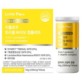 Little Paw Pet 9 Billion Capsule Lactobacillus Triple Bio Complete 14g, 1 piece, intestinal health lactic acid bacteria, 50 tablets / 리틀포우 반려동물 90억 캡슐유산균 트리플 바이오 컴플리트 14g, 1개, 장건강유산균, 50정