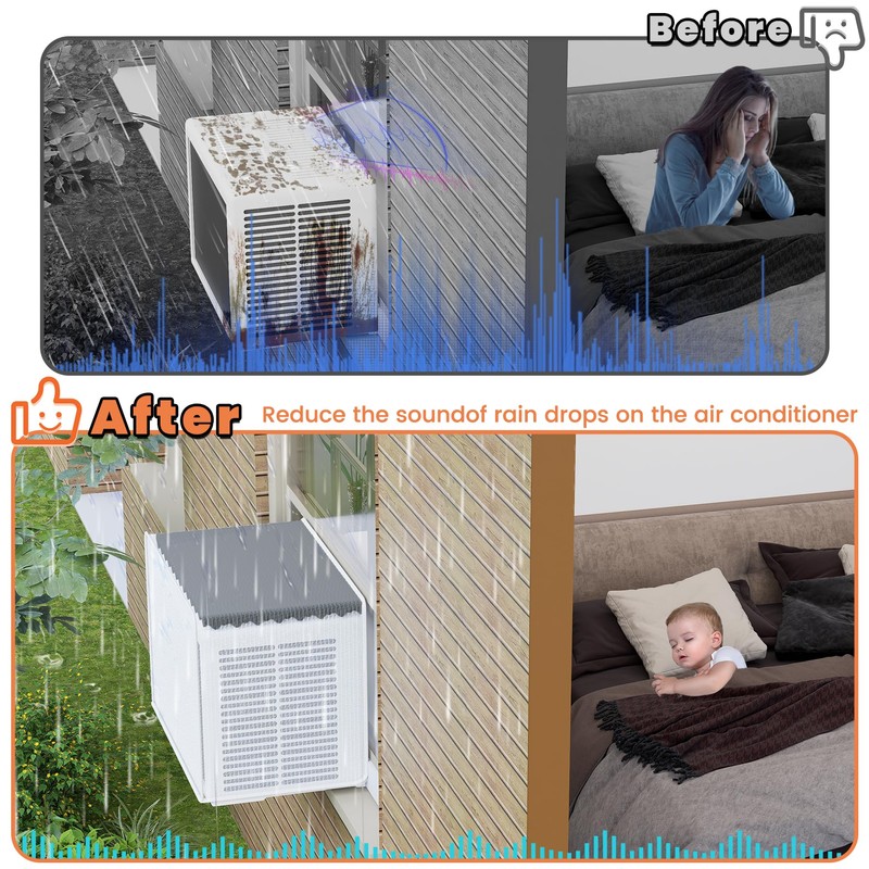 GCGOODS Mesh Cover & Drip Cushion Kit for U-Shaped Window