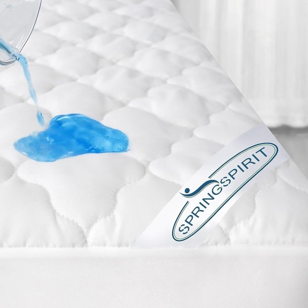 SPRINGSPIRIT Waterproof Mattress Protector Soft Mattress Pad Cover Absorbent Topper